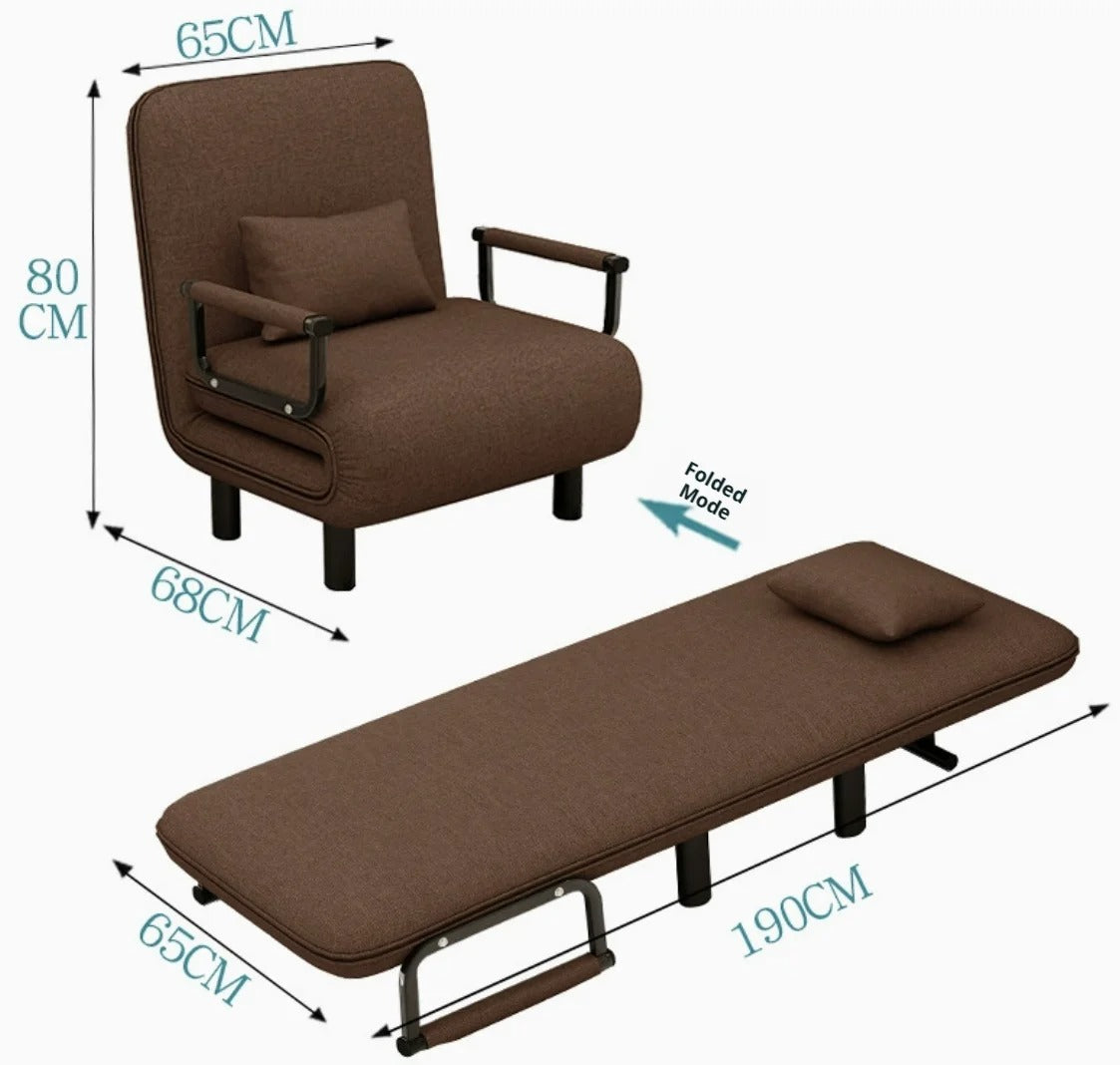 Modern folding sofa bed apartment small apartment simple single and double folding sofa with armrest